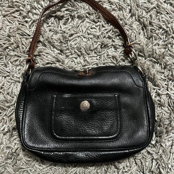 Coach Black Leather Mini Bag with Turn Lock - Picture 1 of 8